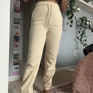 Beige Jogger Sweatpants H&M